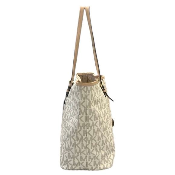 Michael Kors White and Tan Tote Bag - Picture 2 of 8